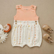 Organic Cotton Baby Bubble Romper – GOTS Certified Infant Outfit – Boho Floral