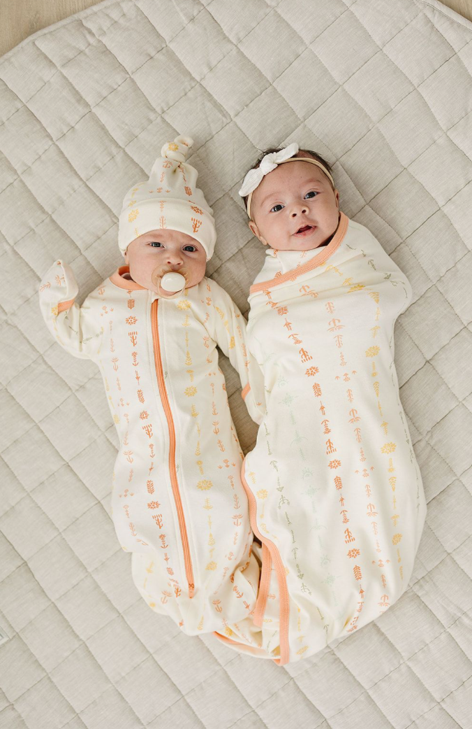Organic Cotton Baby Sleep Sack – GOTS Certified Wearable Blanket – Boho Floral