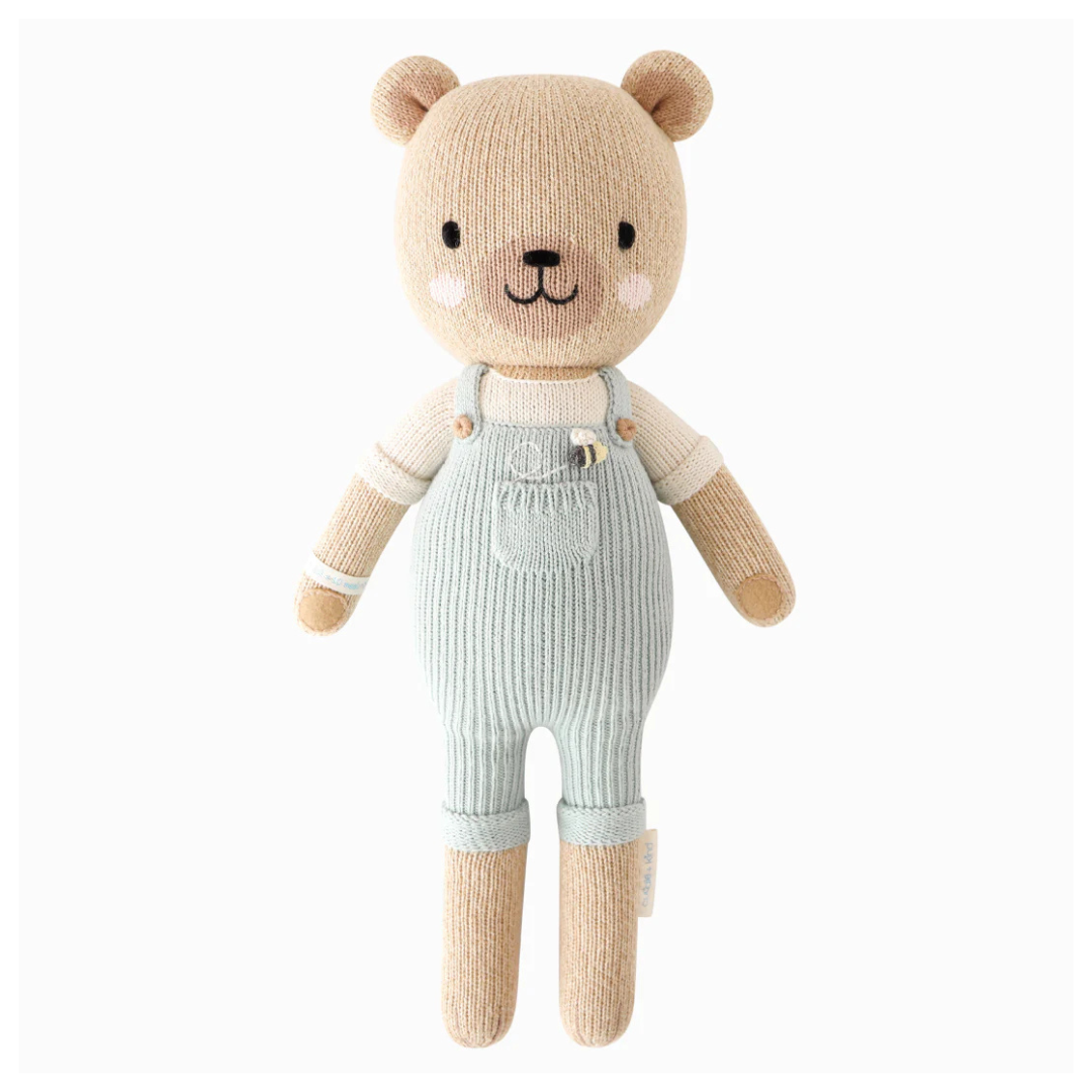 Honey Bear Heirloom Doll - Hand-Knitted Luxury Plush