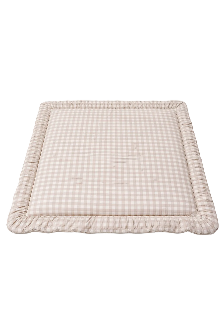 Beige Gingham Padded Baby Play Mat