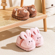 Kids’ Fuzzy Slippers | Bear & Bunny Animal House Shoes