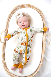 Western Desert Baby Bamboo Zipper Romper