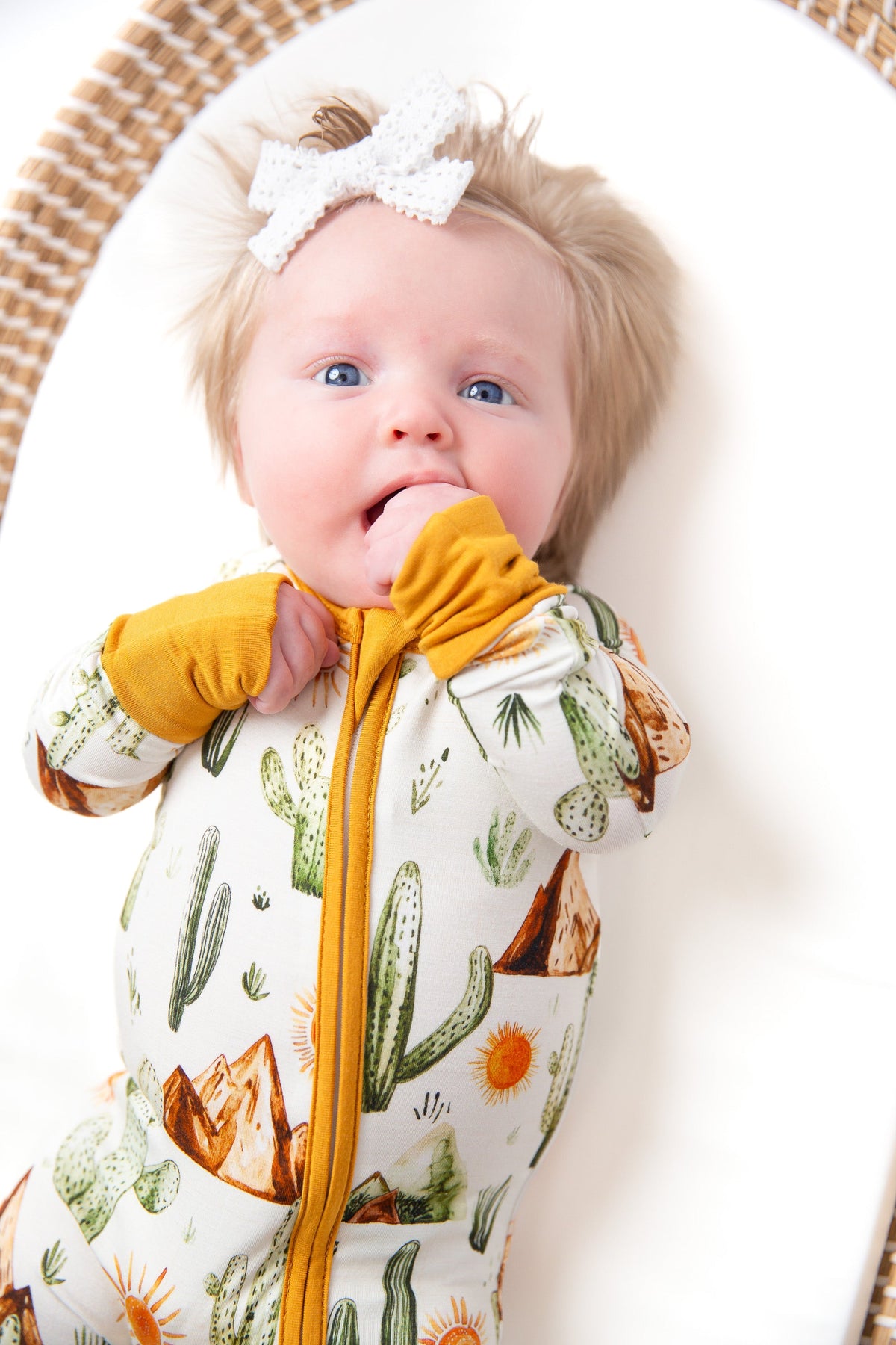 Western Desert Baby Bamboo Zipper Romper