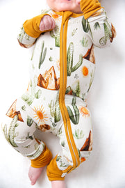 Western Desert Baby Bamboo Zipper Romper