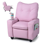 Kids Recliner Chair with Cup Holder and Adjustable Backrest
