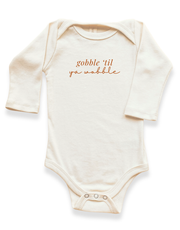 Gobble 'Til Ya Wobble Organic Bodysuit Long Sleeve