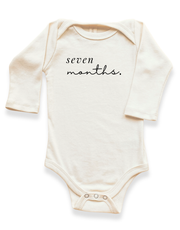 Monthly Milestones Organic Baby Bodysuit Long Sleeve
