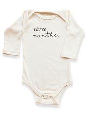 Monthly Milestones Organic Baby Bodysuit Long Sleeve