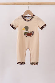 Camouflage duck applique Romper