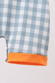 Orange Pumpkin Applique Romper