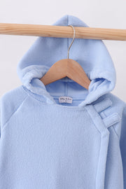Blue Fleece Bow Coat