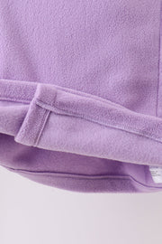 Purple Fleece Bow Coat