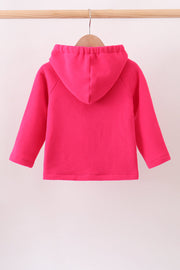 Magenta Fleece Bow Coat