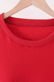 Red Alabama sequin mom top