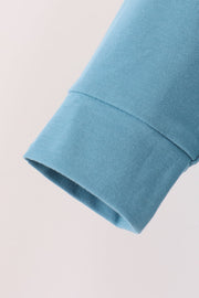 Blue Cow Embroidery Top
