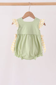 Green Princess Frog Embroidery Ruffle Bubble