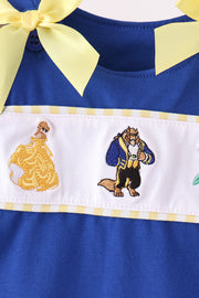 Royal Blue Character Embroidery Bloomer Set