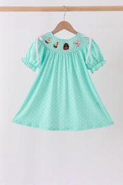 Green Character Smocked Dress