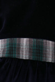 Navy plaid bow dress