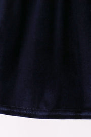 Navy plaid bow dress