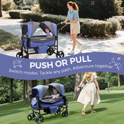 Momfann 4-in-1 Double Stroller Wagon for Kids