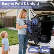 Momfann 4-in-1 Double Stroller Wagon for Kids