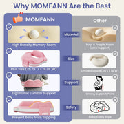 Momfann Memory Foam Nursing Pillow with Safety Guard
