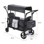 Momfann 4-in-1 Double Stroller Wagon for Kids