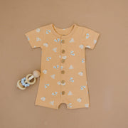 GOTS Certified Organic Cotton Short Sleeve Romper - Magical Moth