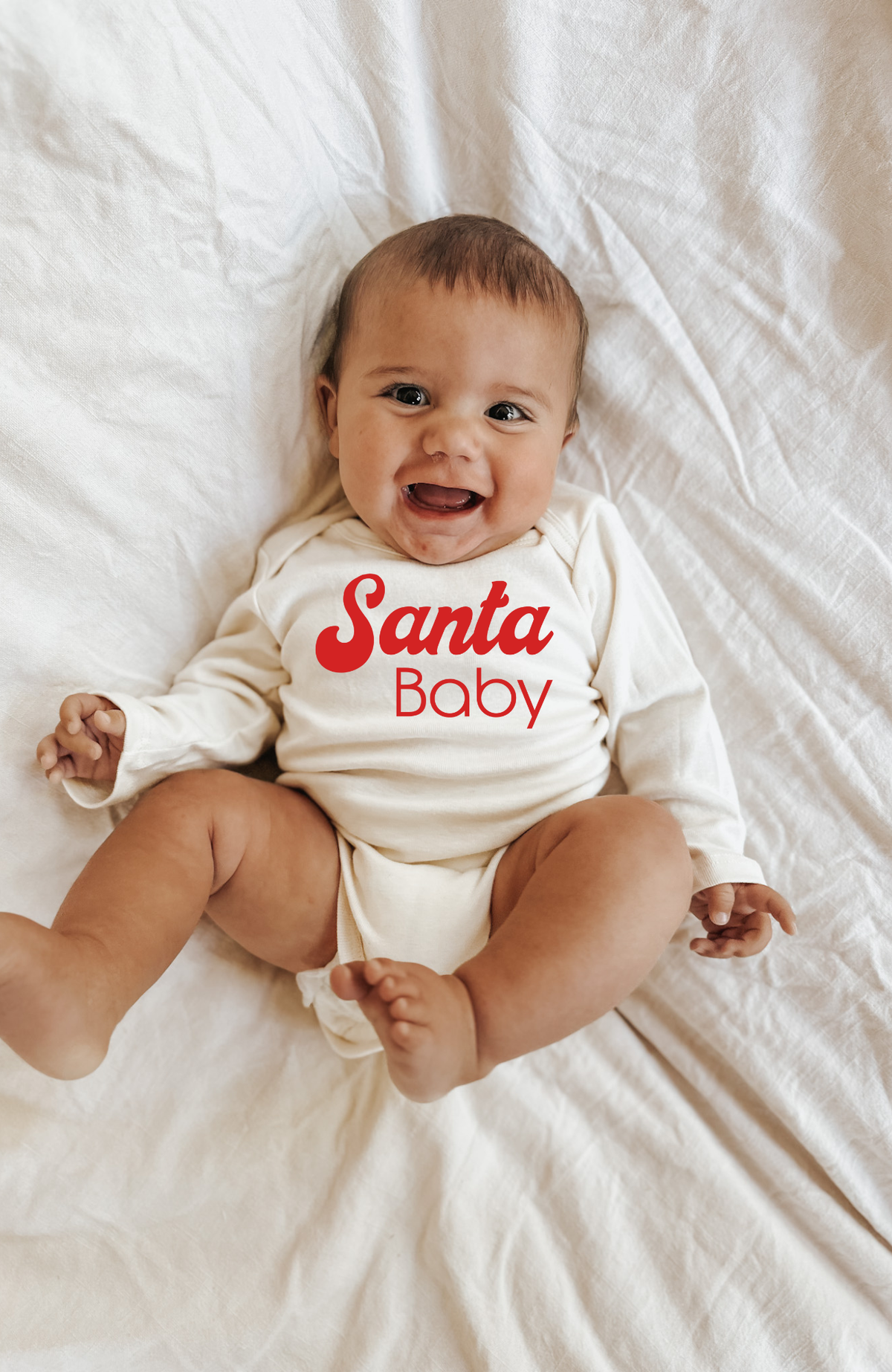 Santa Baby Organic Baby Bodysuit Long Sleeve