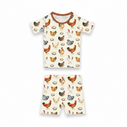Chicken Bamboo Baby 2- piece Short Set