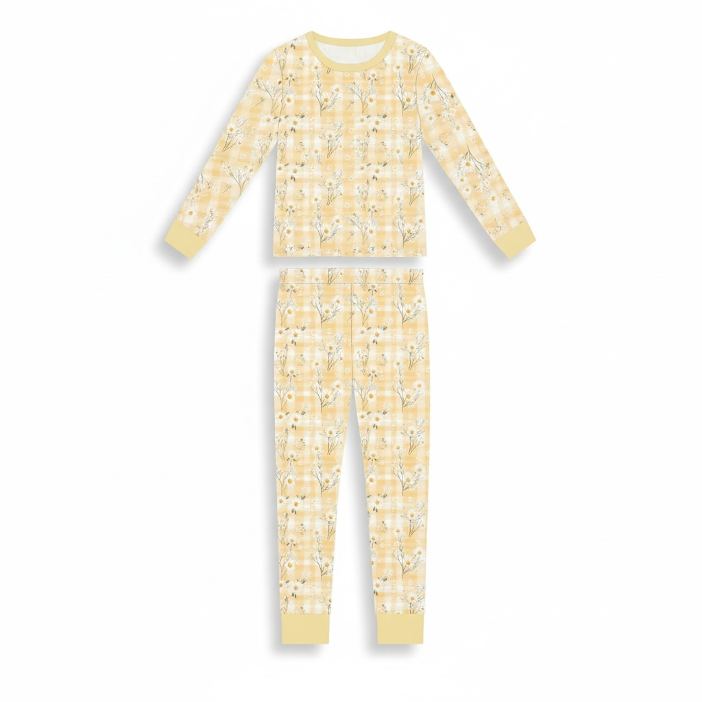 Yellow Daisy Bamboo Toddler 2 Piece Set