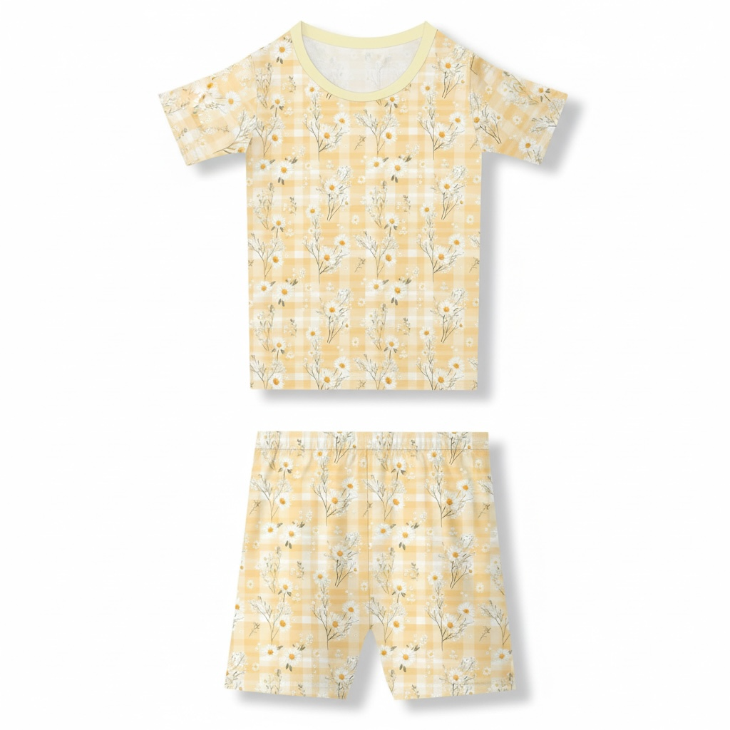 Yellow Daisy Baby Bamboo 2- piece Short Set