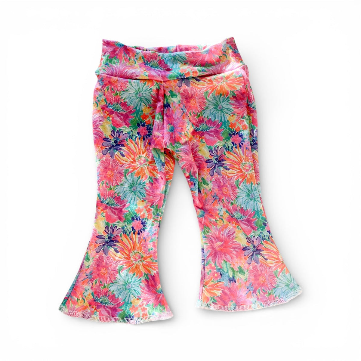 Daddy's Girl Floral Baby Bell Bottom Outfit