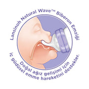 Lansinoh NaturalWave Baby Bottle Set (2 x 240ml): Anti-Colic, BPA-Free, Eases Transition from Breast to Bottle & Prevents Nipple Confusion