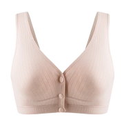 Pregnant  Nursing Bra Cotton Wirefree Breastfeeding Bra Women Seamless Maternity Plus Size Underwear Front Buckle  Open Cup Bras