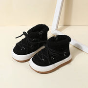 Warm Baby Boots with Plush Lining and Rubber Sole for Toddlers and Kids