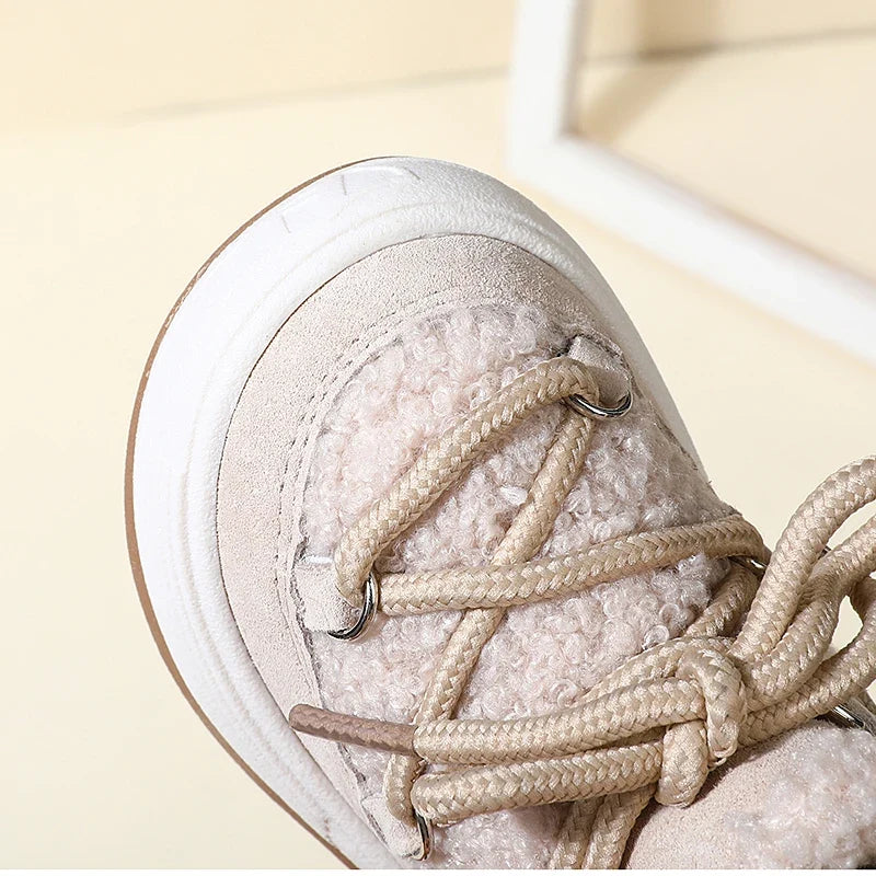 Warm Baby Boots with Plush Lining and Rubber Sole for Toddlers and Kids