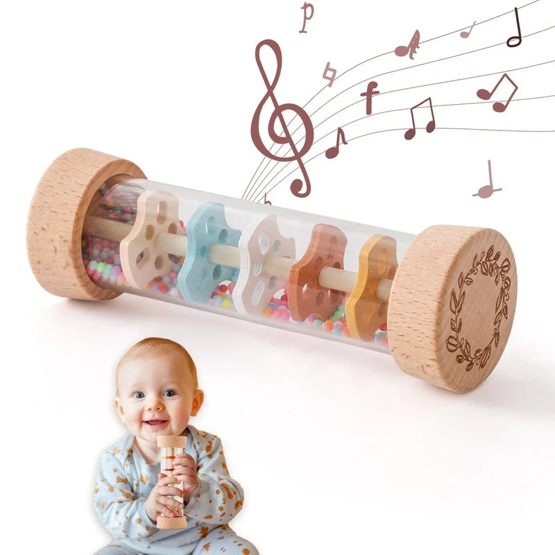 Montessori Baby Rain Stick Sensory Rattle Educational Toy Kids