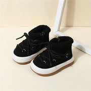 Warm Baby Boots with Plush Lining and Rubber Sole for Toddlers and Kids