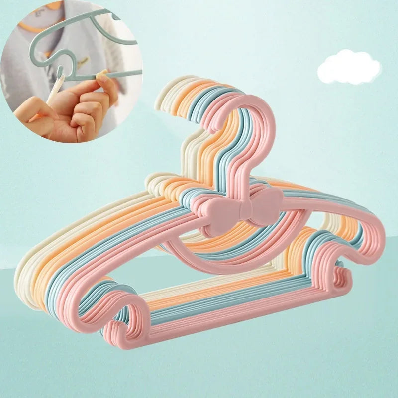 10/20/50-Pack Kids Plastic Hangers for Baby & Toddler Clothes – Slim Anti-Slip Closet Organizer (6.1 x 11.4 in / 15.5 x 29 cm)