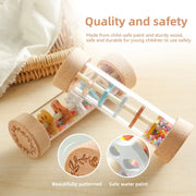 Montessori Baby Rain Stick Sensory Rattle Educational Toy Kids