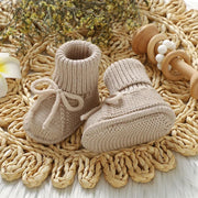 Fashion Infant Baby Boy Socks Shoes Pure Color Anti-Slip Knit Newborn Girls Floor First Walkers Casual Outdoor Booties