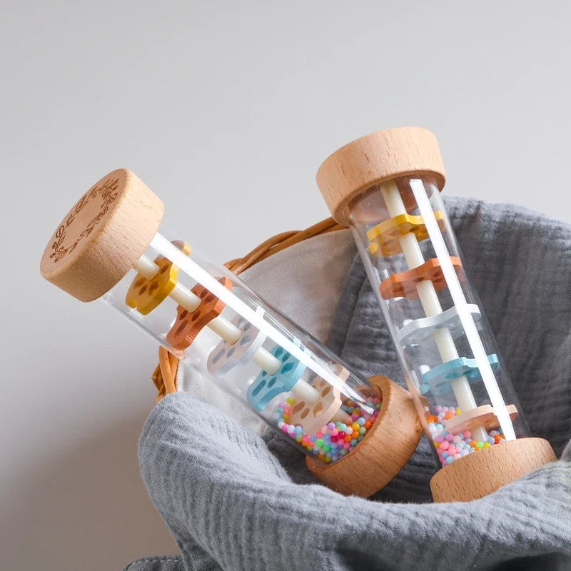 Montessori Baby Rain Stick Sensory Rattle Educational Toy Kids
