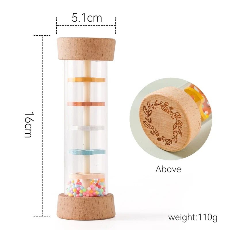 Montessori Baby Rain Stick Sensory Rattle Educational Toy Kids