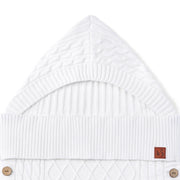 Cable Knit Baby Sleep Sack in White
