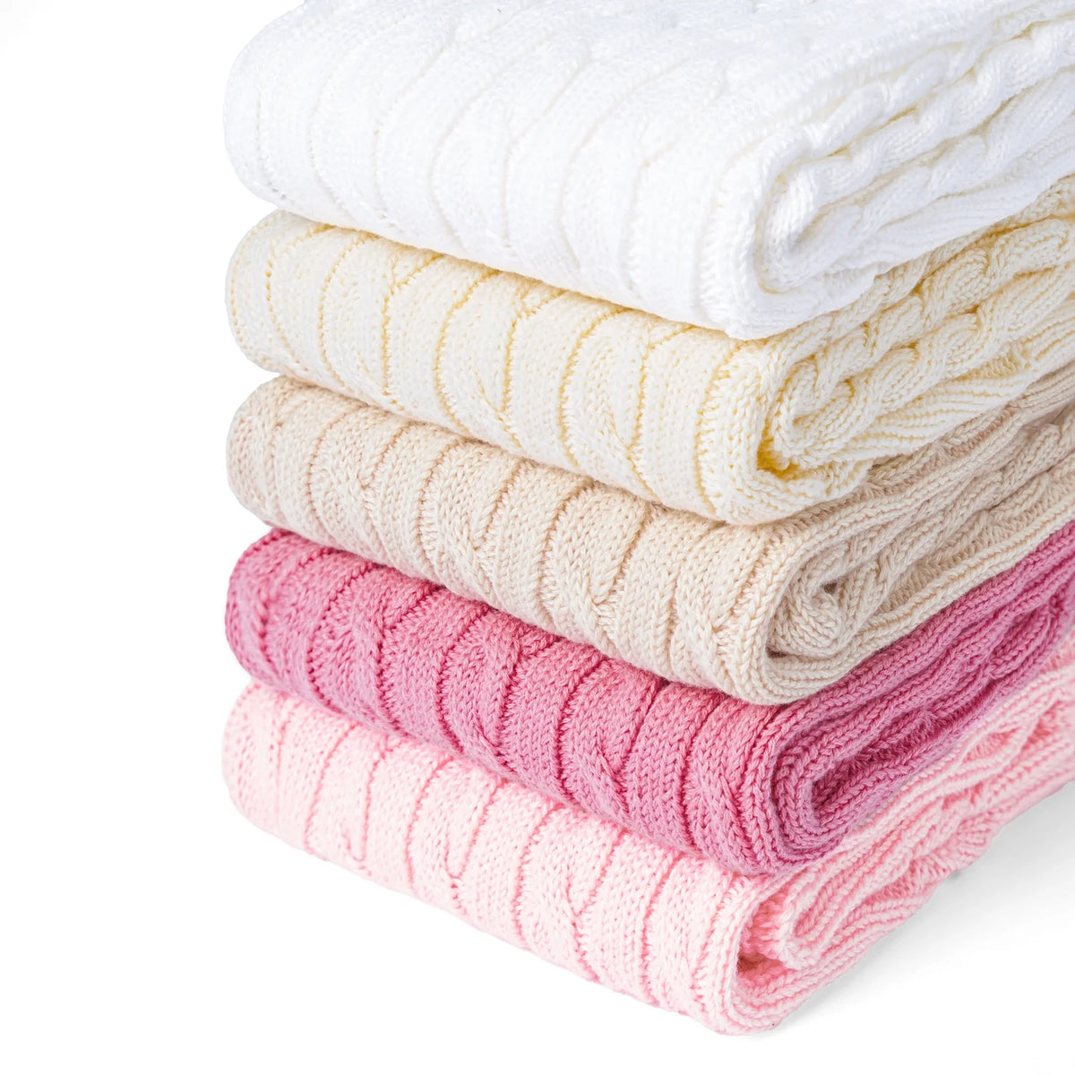 Cable Knit Short in Pink