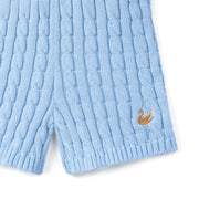Cable Knit Short in Baby Blue