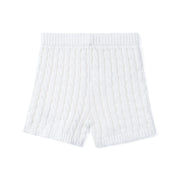 Cable Knit Short in White
