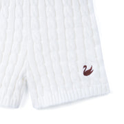 Cable Knit Short in White